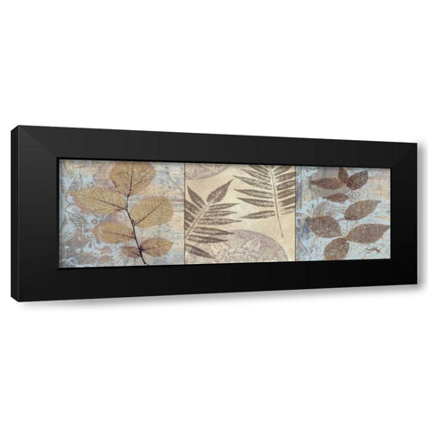 Leaves and Rosettes I Black Modern Wood Framed Art Print with Double Matting by Medley, Elizabeth