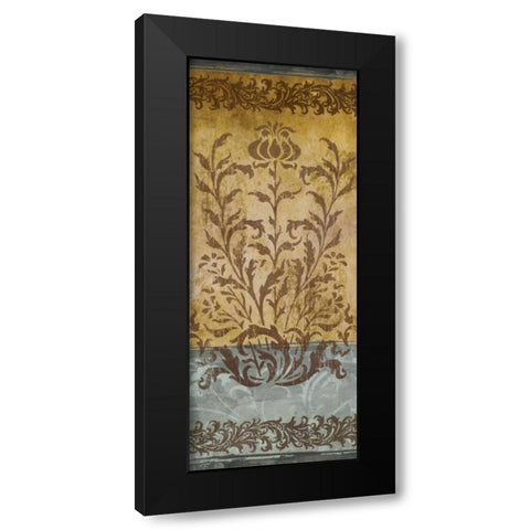 Floral Imprints I Black Modern Wood Framed Art Print with Double Matting by Medley, Elizabeth