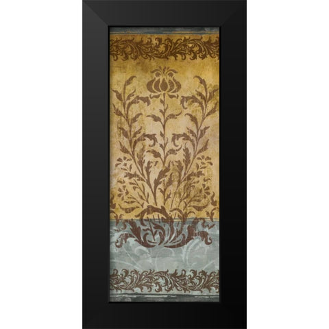 Floral Imprints I Black Modern Wood Framed Art Print by Medley, Elizabeth