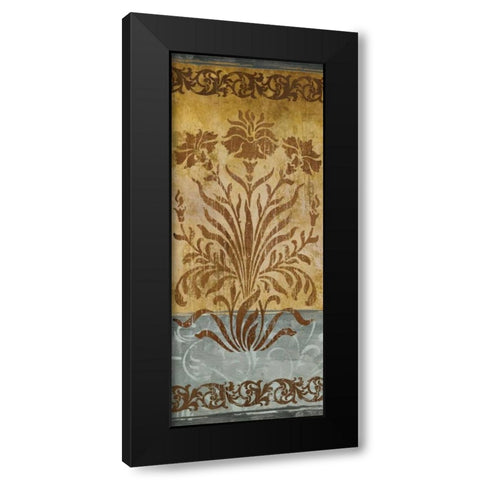 Floral Imprints II Black Modern Wood Framed Art Print with Double Matting by Medley, Elizabeth