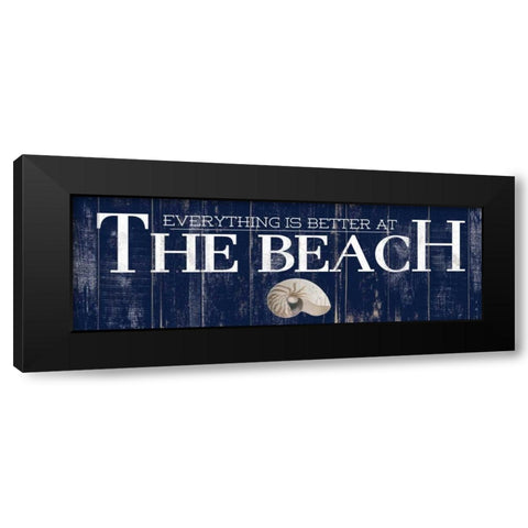 The Beach Black Modern Wood Framed Art Print with Double Matting by Medley, Elizabeth