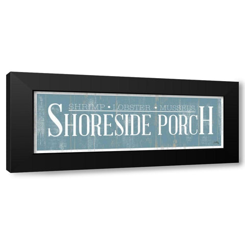 Shoreside Porch Black Modern Wood Framed Art Print by Medley, Elizabeth
