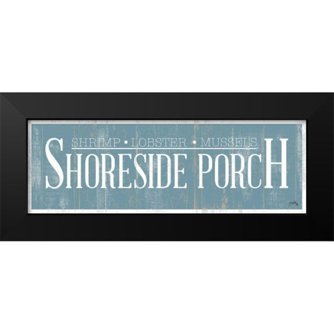 Shoreside Porch Black Modern Wood Framed Art Print by Medley, Elizabeth