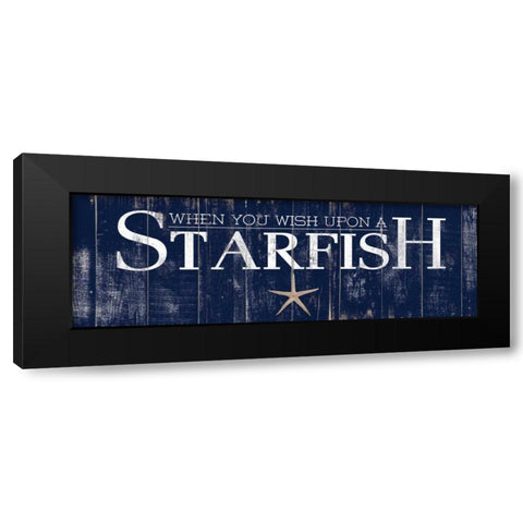 Starfish Black Modern Wood Framed Art Print by Medley, Elizabeth