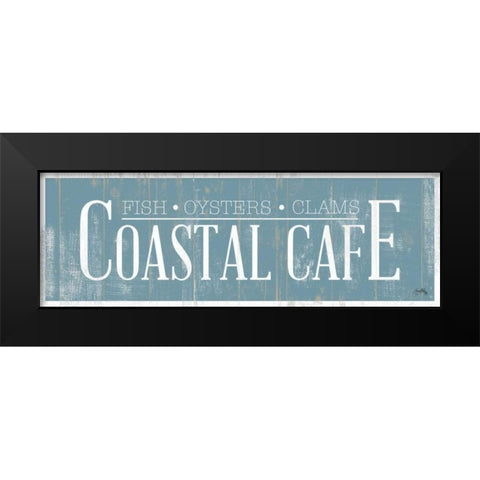 Coastal Cafe Black Modern Wood Framed Art Print by Medley, Elizabeth