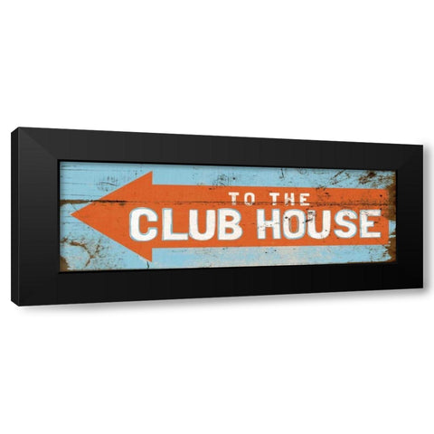 To the Club House Black Modern Wood Framed Art Print with Double Matting by Medley, Elizabeth