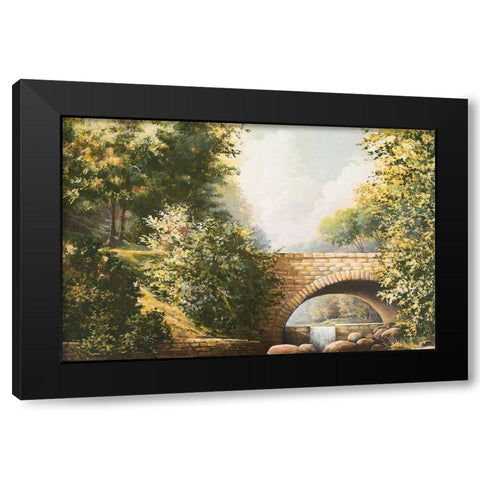 Grant Park Bridge Black Modern Wood Framed Art Print with Double Matting by Nawrocke, Bruce