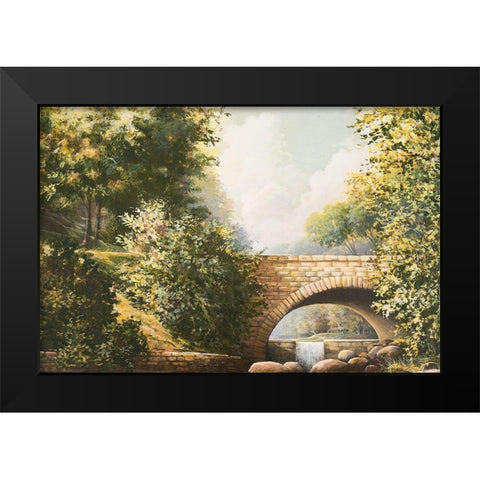 Grant Park Bridge Black Modern Wood Framed Art Print by Nawrocke, Bruce
