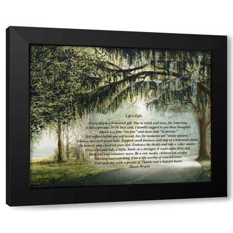 Lifes Gifts Black Modern Wood Framed Art Print by Nawrocke, Bruce