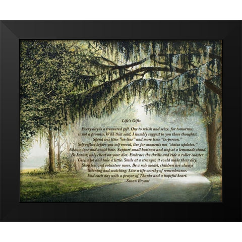 Lifes Gifts Black Modern Wood Framed Art Print by Nawrocke, Bruce