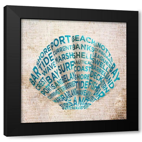 Shell Type I Black Modern Wood Framed Art Print by Studio, Sd Graphics