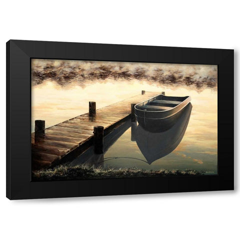 Quiet Morning Black Modern Wood Framed Art Print with Double Matting by Nawrocke, Bruce