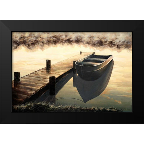 Quiet Morning Black Modern Wood Framed Art Print by Nawrocke, Bruce