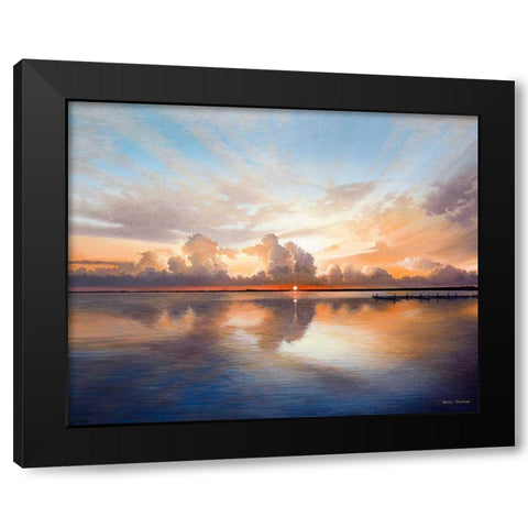 Sunset over Lake Black Modern Wood Framed Art Print by Nawrocke, Bruce