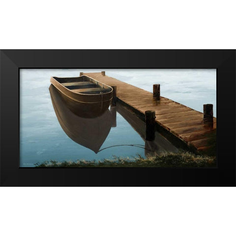 Quiet Blue Morning Black Modern Wood Framed Art Print by Nawrocke, Bruce
