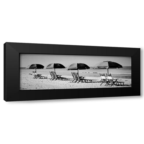 Beach Reunion Black Modern Wood Framed Art Print with Double Matting by Peck, Gail