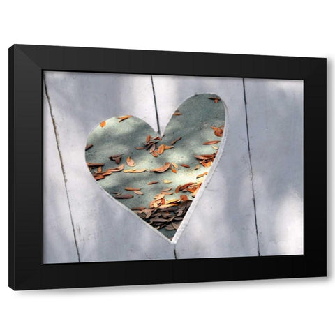 Heart Full of Love Black Modern Wood Framed Art Print with Double Matting by Peck, Gail