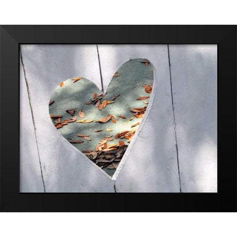 Heart Full of Love Black Modern Wood Framed Art Print by Peck, Gail