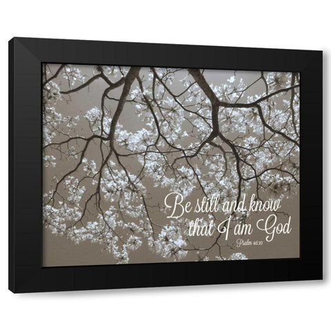 Be Still Black Modern Wood Framed Art Print with Double Matting by Peck, Gail