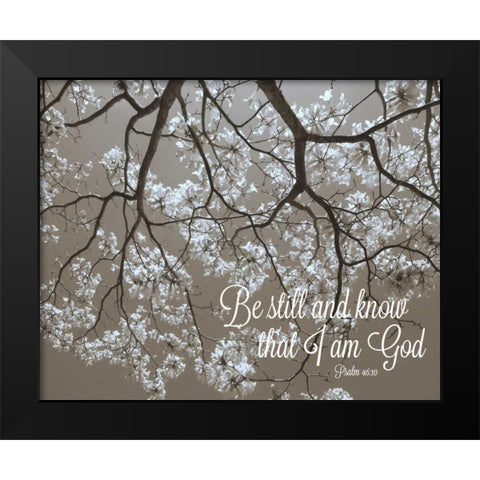 Be Still Black Modern Wood Framed Art Print by Peck, Gail