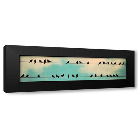 Together Again Panel Black Modern Wood Framed Art Print with Double Matting by Peck, Gail
