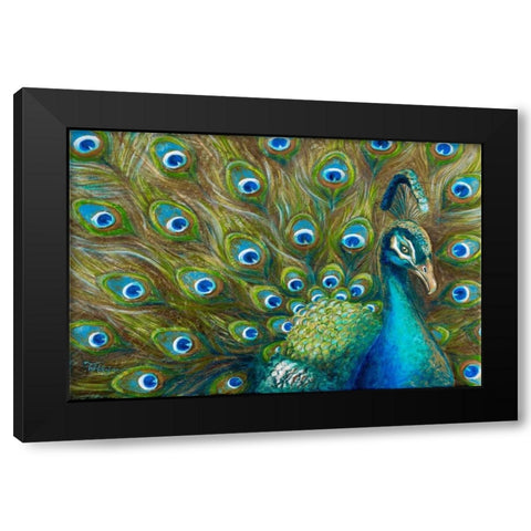 Wild Feathers Black Modern Wood Framed Art Print by Hakimipour, Tiffany