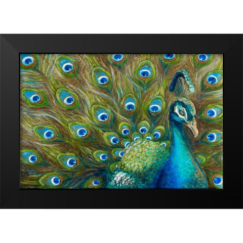 Wild Feathers Black Modern Wood Framed Art Print by Hakimipour, Tiffany