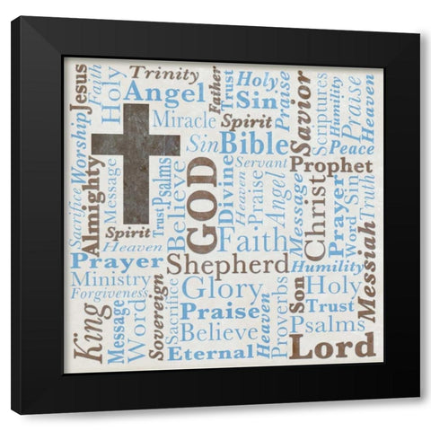 Spiritual Type Black Modern Wood Framed Art Print by SD Graphics Studio