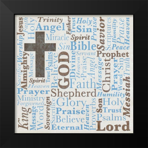 Spiritual Type Black Modern Wood Framed Art Print by SD Graphics Studio