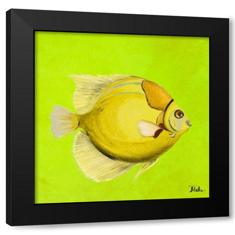 Bright Aquatic Life III Black Modern Wood Framed Art Print with Double Matting by Pinto, Patricia