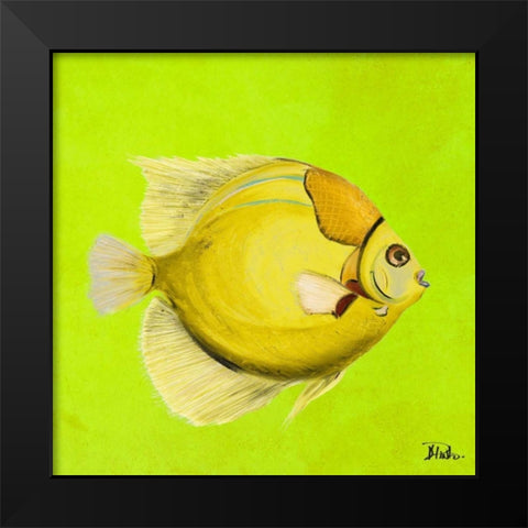 Bright Aquatic Life III Black Modern Wood Framed Art Print by Pinto, Patricia