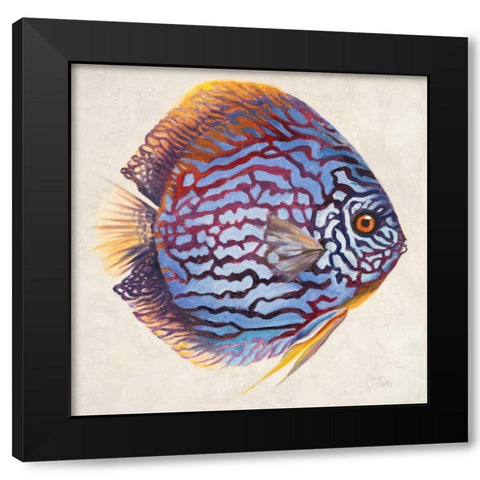 Little Fish I Black Modern Wood Framed Art Print with Double Matting by Pinto, Patricia