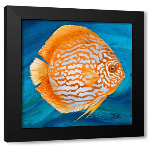 Vibrant Sea Life II Black Modern Wood Framed Art Print by Pinto, Patricia