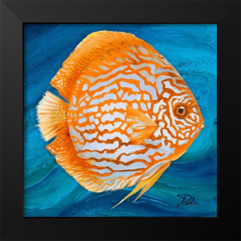 Vibrant Sea Life II Black Modern Wood Framed Art Print by Pinto, Patricia