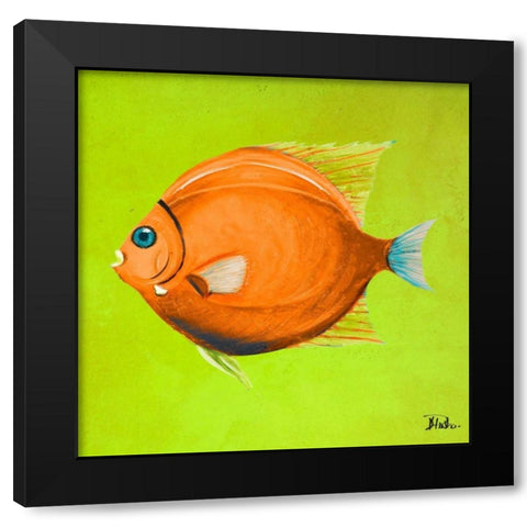 Bright Aquatic Life II Black Modern Wood Framed Art Print with Double Matting by Pinto, Patricia