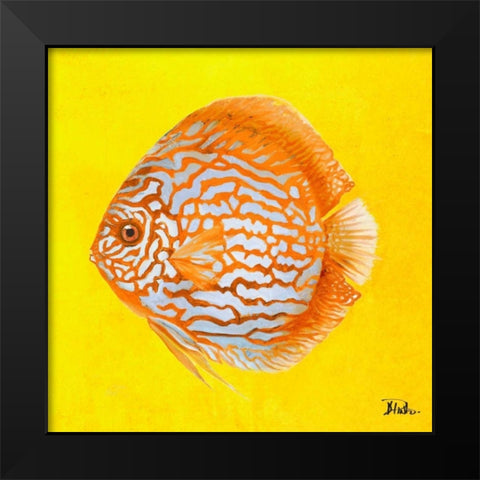 Bright Aquatic Life IV Black Modern Wood Framed Art Print by Pinto, Patricia