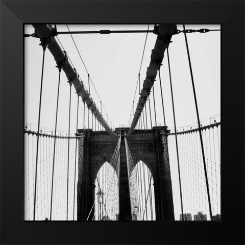 Brooklyn Bridge I Black Modern Wood Framed Art Print by Biscardi, Nicholas