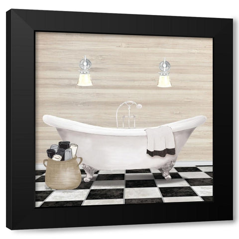 Bathroom I Black Modern Wood Framed Art Print with Double Matting by Medley, Elizabeth