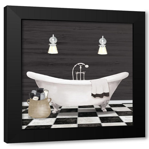 Modern Bathroom I Black Modern Wood Framed Art Print with Double Matting by Medley, Elizabeth
