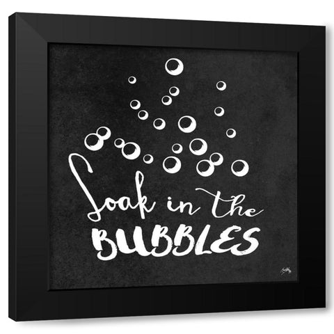 Soak in the Bubbles Black Modern Wood Framed Art Print by Medley, Elizabeth