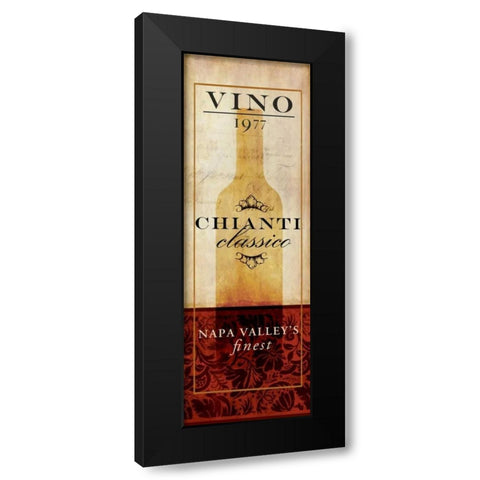 Vino I Black Modern Wood Framed Art Print with Double Matting by Medley, Elizabeth