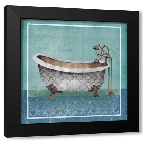 Regal Blue Tub I Black Modern Wood Framed Art Print by Medley, Elizabeth