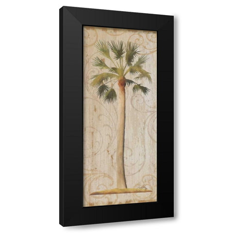 Palm Swirls I Black Modern Wood Framed Art Print with Double Matting by Medley, Elizabeth