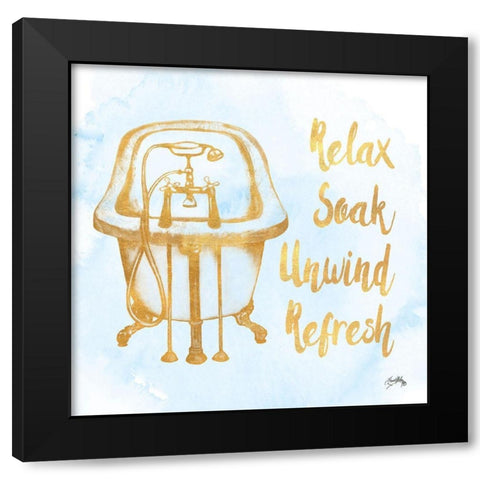 Bath Inspiration I Black Modern Wood Framed Art Print with Double Matting by Medley, Elizabeth