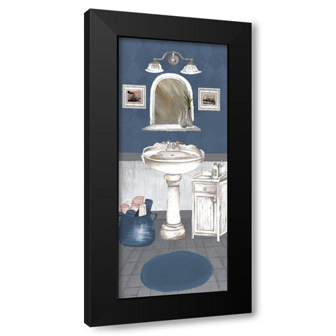 White Wash Bath II Black Modern Wood Framed Art Print with Double Matting by Medley, Elizabeth