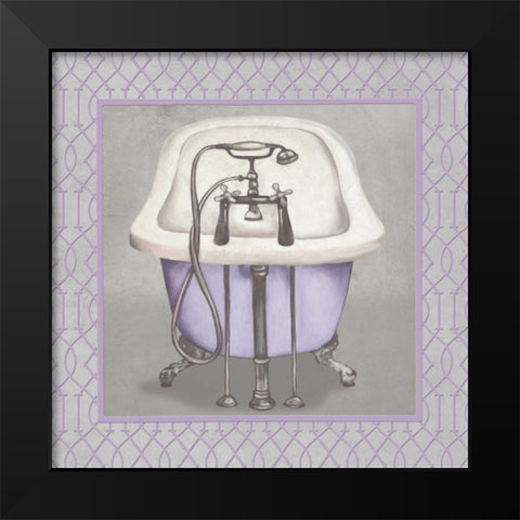Lavender Bathroom I Black Modern Wood Framed Art Print by Medley, Elizabeth