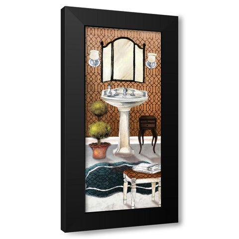 Bath in Teal I Black Modern Wood Framed Art Print by Medley, Elizabeth