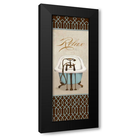 Relax in Blue I Black Modern Wood Framed Art Print by Medley, Elizabeth