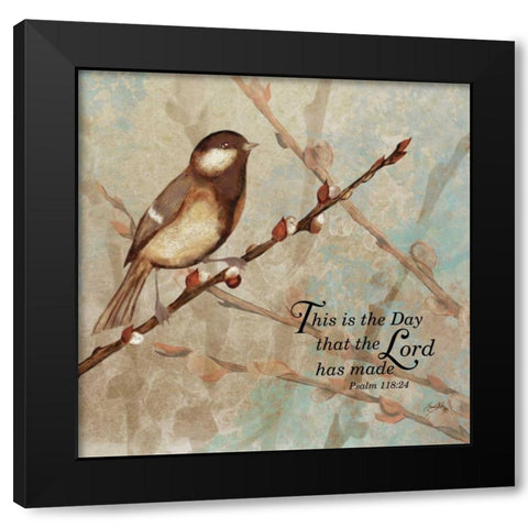 This is the Day Black Modern Wood Framed Art Print with Double Matting by Medley, Elizabeth