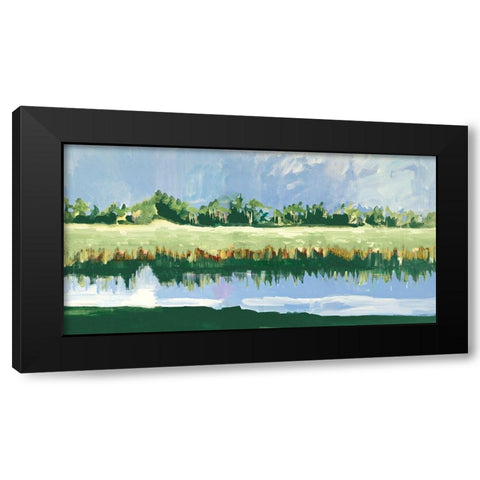 Coastal Landscape View Black Modern Wood Framed Art Print by Slivka, Jane